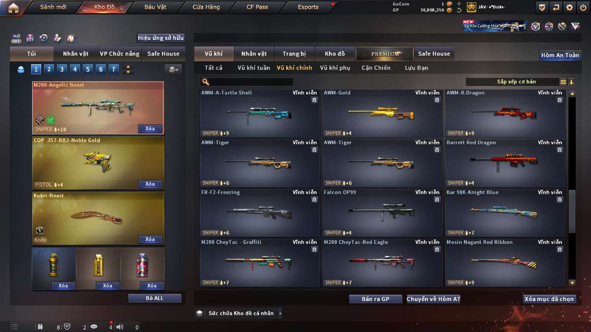 shop acc cf uy tin gia re